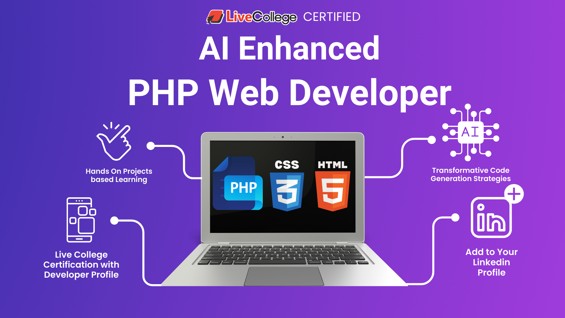 LiveCollege Course Image AI Enhanced PHP Web Developer Batch 2